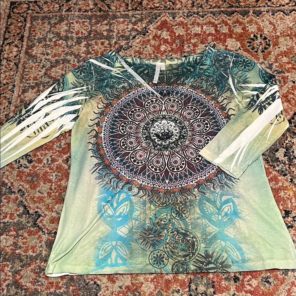 boho open back top